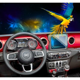 EUEKY 5pcs 2023 Wrangler Screen Protector Nav.&Dash for 2018-2023 Jeep Wrangler Rubicon Sahara 2020-2023 Gladiator Screen Protector for 2023 Wrangler Accessories-2pcs Nav. 8.4Inch&3pcs Dash