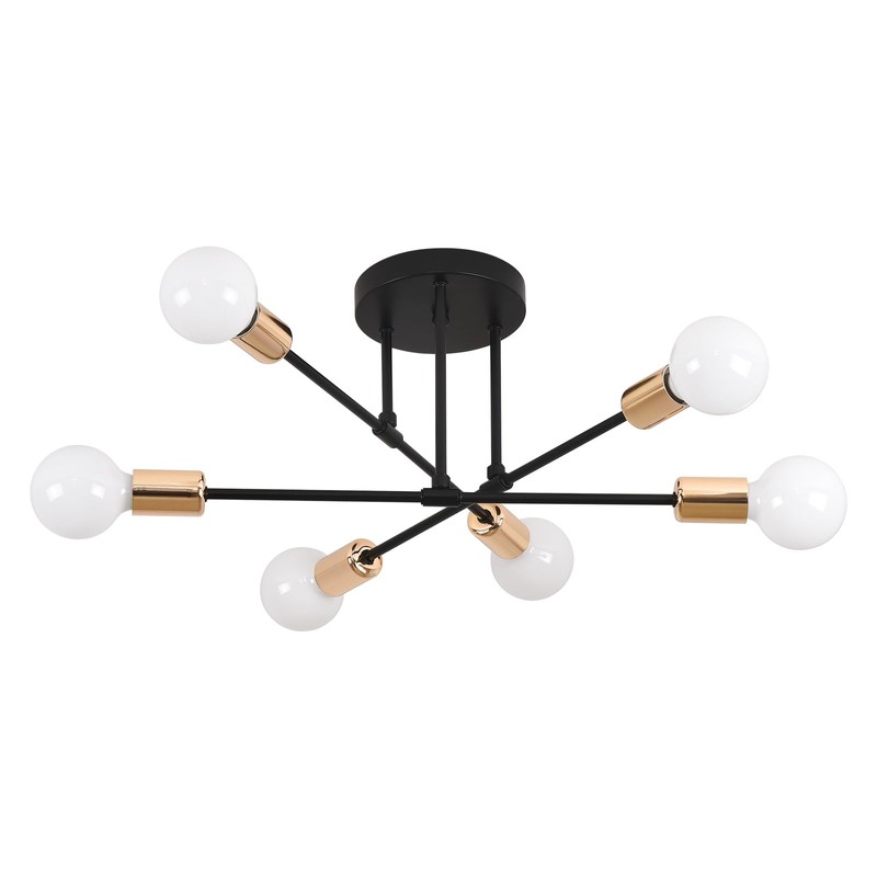 ZYDTRIP Sputnik Chandelier Ceiling Light, Adjustable Ceiling Lights Living Room