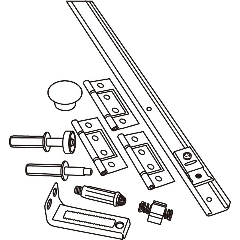 National Hardware N343-731 Complete Double Folding Door Hardware Set, 60-Inch,