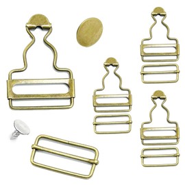 4 Pcs Dungaree Clips,Dungaree Buckle,Overall Clasp Overall Clips,Dungaree Clips and Buttons,for Repairing Old Buttons,Handcrafting,Adjustment of Denim Suspenders and Overalls,Clothing Repair