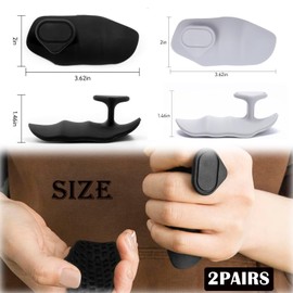 YcsRnn 2 Pairs,Gym Hand Grips, Anti-Slip Weight Lifting Grips, Rubber Gym Gloves for Men and Women, Ideal for Dumbbell, Deadlift, and Pull-Ups (Black and Grey)