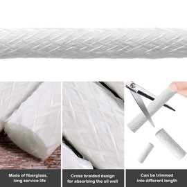 Healifty Wicks Long Life Fibreglass Replacement Tiki Torch Wick Pack of 10