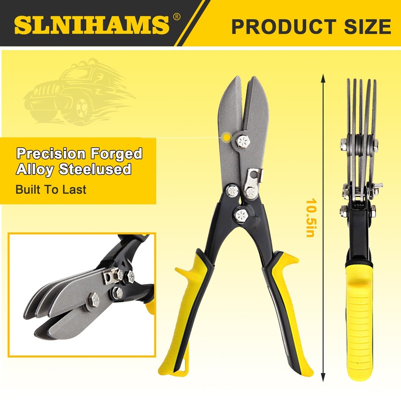 SLNIHAMS 5-Blade Hand Crimper Sheet Metal Tools, Hvac Tool for