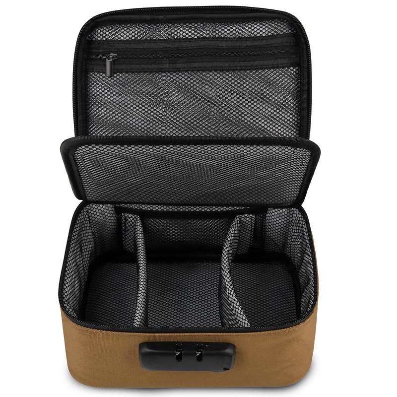 PODAHO Brown Travel Odorless Bag with 10PCS Accessories, Portable Smell