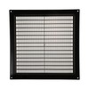 10" x 10" Inch Black Plastic Ventilation Grille with Insect