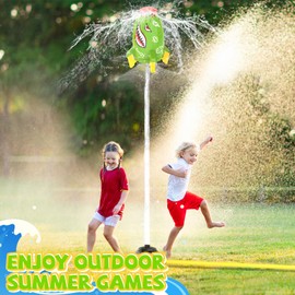 Skirfy Water Sprinkler for Kids Toys,Summer Water Rocket Launcher for Kids,Outdoor Sprinkler Toy Backyard Lawn Birthday Gift for Girls Boys Age 3 4 5 6 7 8 Year Old