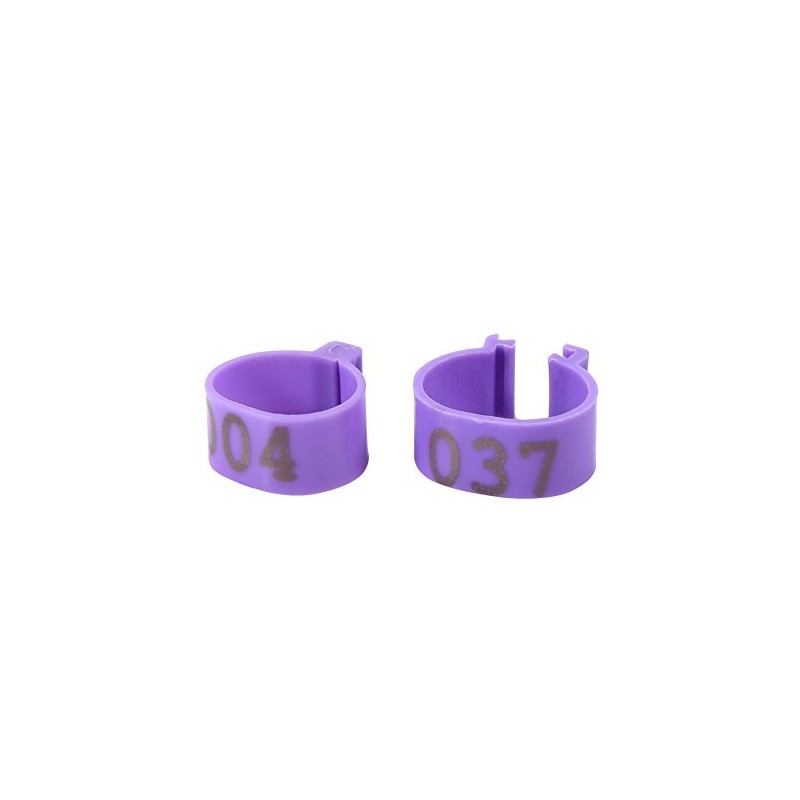 100pcs/bag 16mm 001-100 Numbered Plastic Rings for Poultry, Chickens, Ducks,