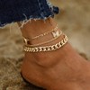 Yienate Boho Multi Layered Butterfly Anklet Bracelet Gold Butterfly Pendant