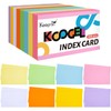 Koogel Coloured Index Cards Bulk, 640 Pieces Assorted Neon Colour