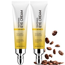 2PCS Instant Tightening Eye Cream for Dark Circles & Puffy Eyes - Caffeine Eye Serum, Anti Wrinkle Eye Cream with Peptide, Eye Bags Remover for Women & Men, Anti Aging, Moisturizing