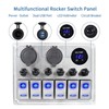 Rocker Switch Panel 8 Gang 12‑24V 5 Pin Blue Light
