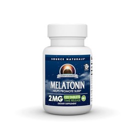 Source Naturals Melatonina Liberada Tiempo 2 mg - 120 Tabletas de Liberación de Tiempo