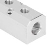AIR Manifold Large Aluminium Pneumatic Block 40X40MM G1/2 Inlet G1/4