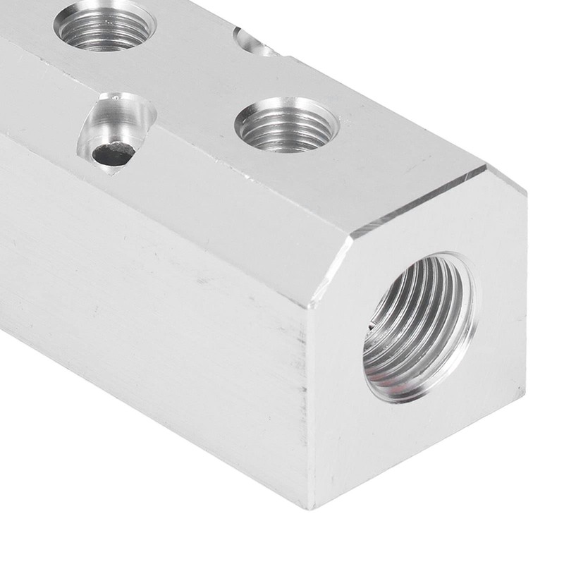 AIR Manifold Large Aluminium Pneumatic Block 40X40MM G1/2 Inlet G1/4