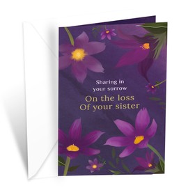 Sympathy Card Loss of Sister | Made in America | Eco-Friendly | Thick Card Stock with Premium Envelope 5in x 7.75in | Packaged in Protective Mailer | Prime Greetings