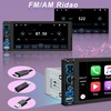 Single DIN Car Stereo Radio with Wireless Apple CarPlay &