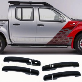 Torox For 2005-2021 Nissan Frontier GLOSS BLACK 4 Door Handle COVERS No PSK w/Smart KH