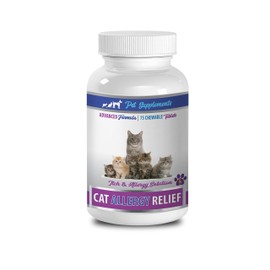 cat Skin and Coat Treats - Allergy Relief - for Cats - Advanced ITCHING Solution - CHEWABLE Treats - quercetin for Cats - 1 Bottle (75 Chews)