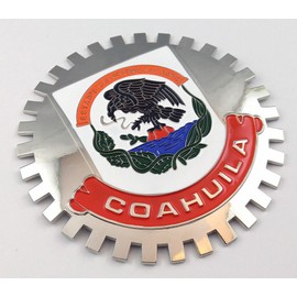 Coahuila Mexico Grille Badge for car Truck Grill Mount Mexican Flag