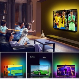 DOSYU Luces LED 16.4 FT/ 5M, Tira LED RGB con Control Remoto, Luces LED para Cuarto TV Dormitorio, Fiesta, Decoración Navideña, Decoración DIY