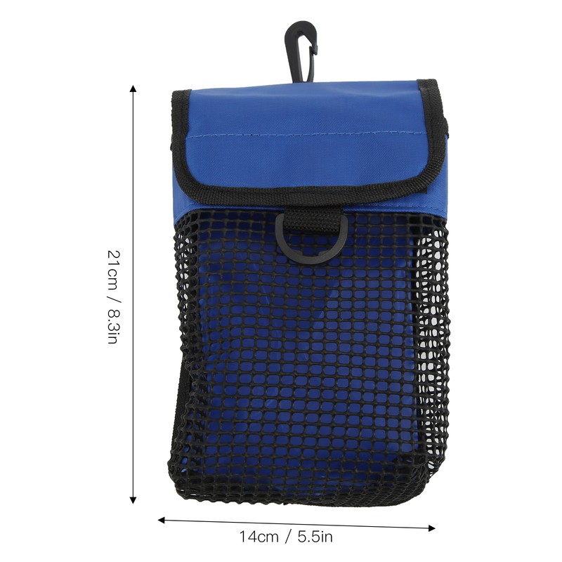 21x14cm Portable Diving Mesh Gear Bag with Hang Buckle Lightweight