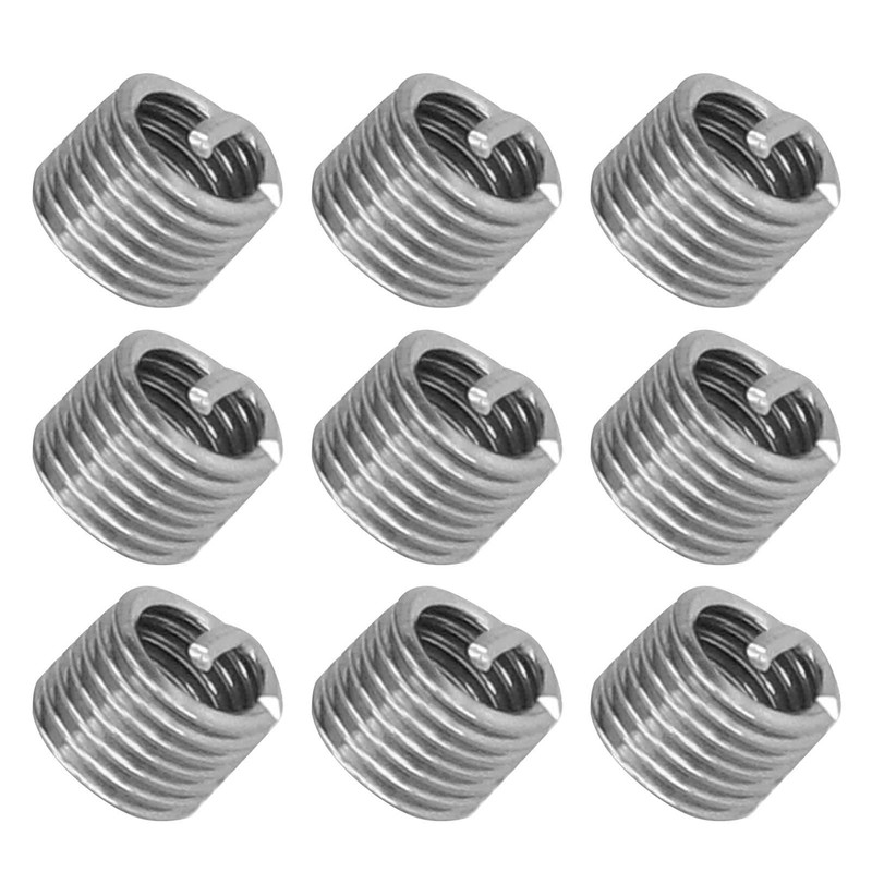 100Stück Gewindereduzierungsmutter Reparatureinsatz Kit Rohrverschraubung Reduzieradapter Edelstahlbefestigungszubehör M6x1 (mm) (1.5D)