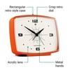 NEWGATE® Brooklyn Alarm Clock | Rectangular Retro Design | Pumpkin