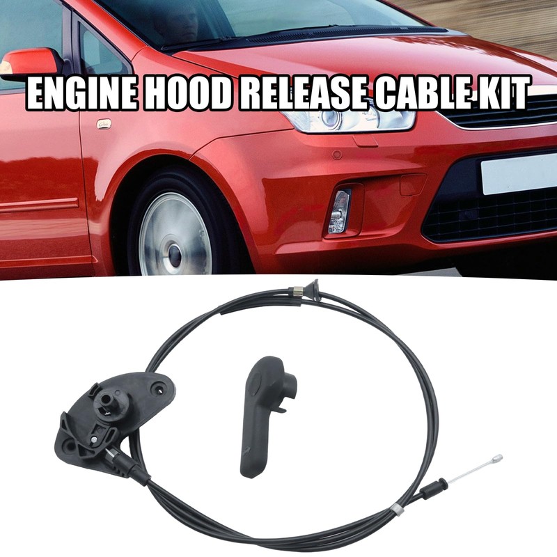 Newnessai CV6Z-16916-A Hood Release Cable Kit, Replacement for Ford Focus
