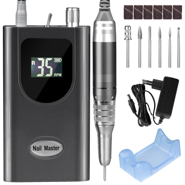 AZ GOGO 35000rpm Professional Electric Nail File for Gel Nails,