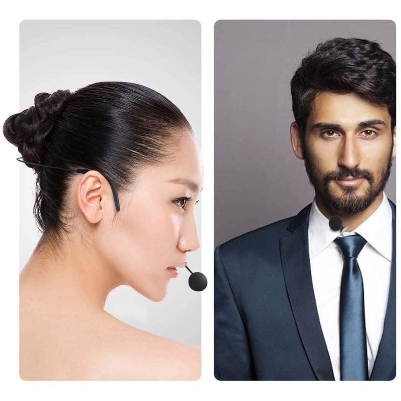 HOTEC Replacement Lapel Microphone with 3.5mm Locking Screw Plug, Unidirectional