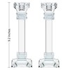 Crystal Candle Holders Set of 2-9.2" Tall Crystal Candlestick Holders