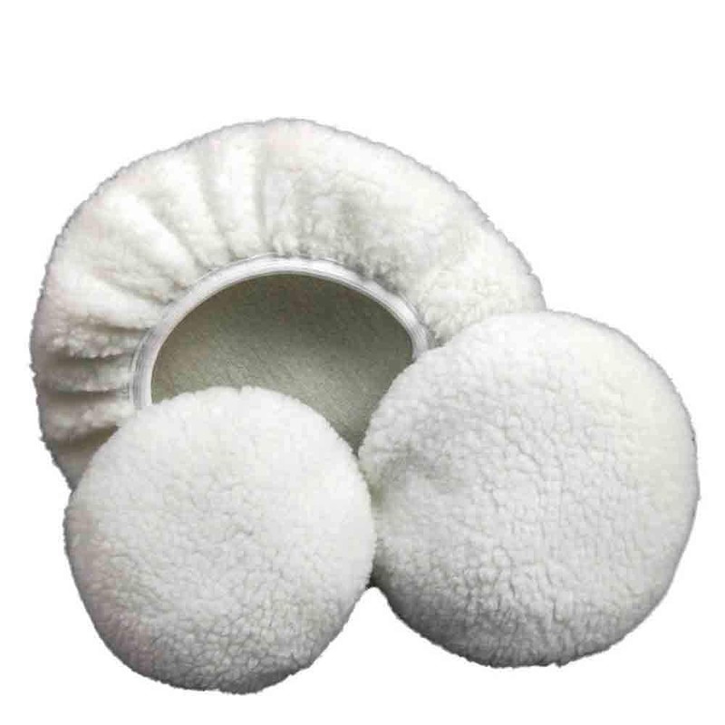Car Polishing Pads, White Buffing Bonnets, 5-Pack