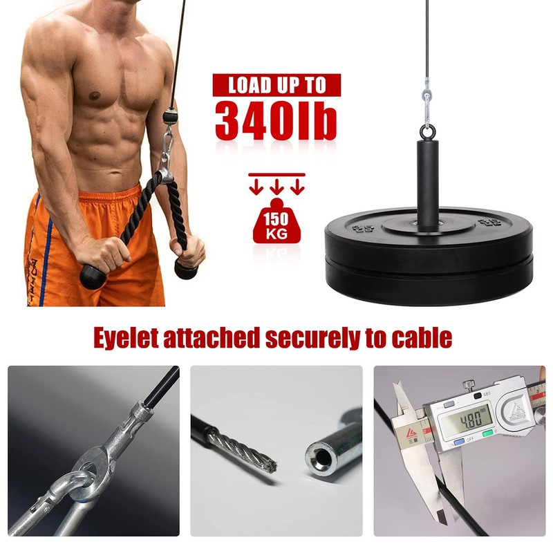 SYL Fitness 48in Cable for DIY Home Garage Gym Cable