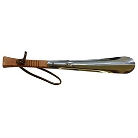 Metal Shoe Horn with Wood Handle 11 1/2