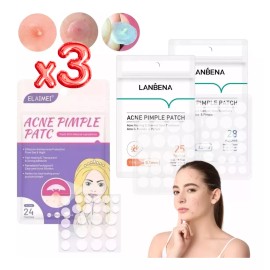 Universo en Linea Set 3 Paq Parches Dia/ Noche Quita Espinillas Tapa Acne F