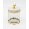 Godinger Canister Storage Container, Glass Storage Canister, Marble with Gold