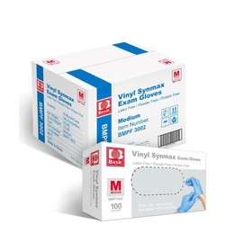 Synmax black Vinyl Disposal Gloves Powder free Size S M L XL 100PCS Box Cleaning Household Kitchen - Color: blue, Size: XL