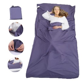 Sleeping Bag Liner Portable Travel Sleeping Sack Sheets Lightweight and Compact Camping Sheets for Adults Comfortable Liners for Traveling Hotel Camping Picnic Hostels Backpacking