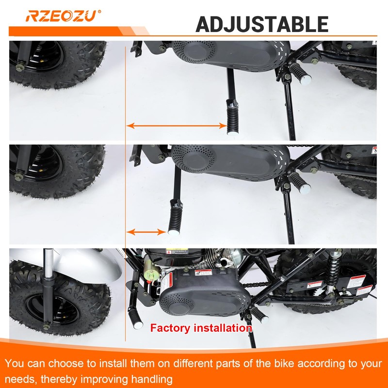 RZEOZU Mini Bike Foot Pegs Mount Bracket Repositioning for MB200