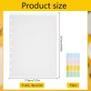 PLIGREAT 16 Pcs Semi-Transparent Blank Top Index Dividers Disc Notebook