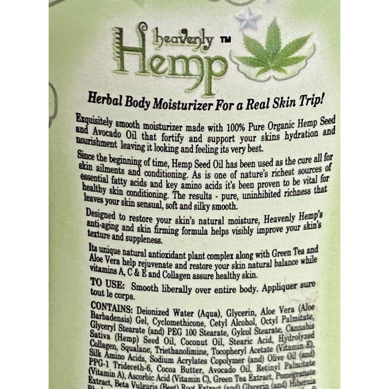 Bask (2) BASK HEAVENLY HEMP HERBAL BODY MOISTURIZER LOTION -