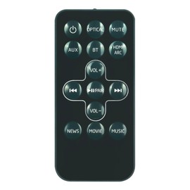 VINABTY Replacement Remote Controls Applicable For Sharp 2.0 2.1 Slim Soundbar System HT-SBW110 HT-SB110 HT-SB115 92LRC105001372 and Compatible with JBL STV106 STV135 STV202CN Sound Bar