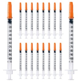 Pack of 20 1 ml/cc Plastic Tube 30G (0.3 x 12.7 mm), Multi-Purpose Measuring Tools, Individually Packed (30G 1/2 Inch)