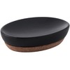 Gedy Ilary Soap Dish, Ceramic, Black, 9.5 x 13 x