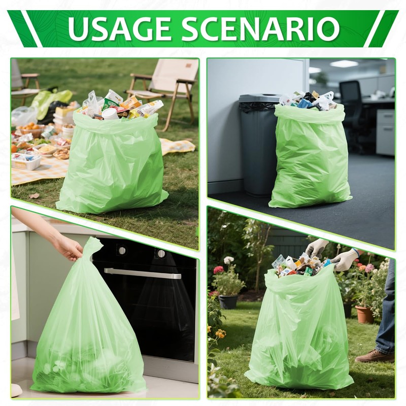 Expspru 13 Gallon/50L Biodegradable Trash Bags Tall Kitchen Garbage Bags