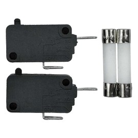 WB24X10205 Microwave Door Switch and Slow-Blow Ceramic Fuses Compatible with GE Hotpoint Microwave Replace AP5790849 PS8754455 (Pack of 2)