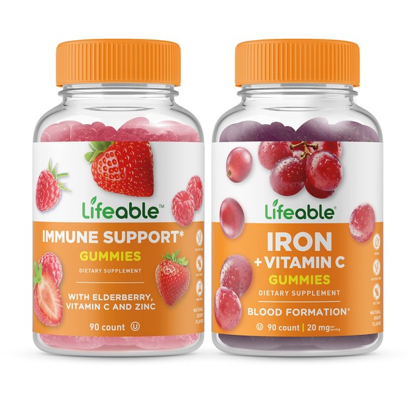 Lifeable Lifeable Immune Support + Iron with Vitamin C, Gummies