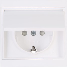Kopp 911513086 Malta Protective contact socket with hinged cover and increased protection against accidental contact (child protection cover), arctic