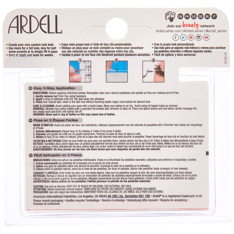 Ardell DuraLash Naturals Flare Individual Lashes, Short Black 56 ea