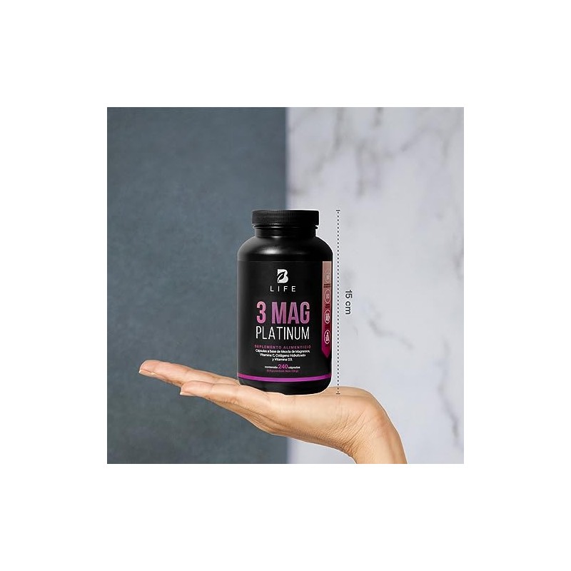 B Life Mezcla de Magnesios Premium con 240 cápsulas